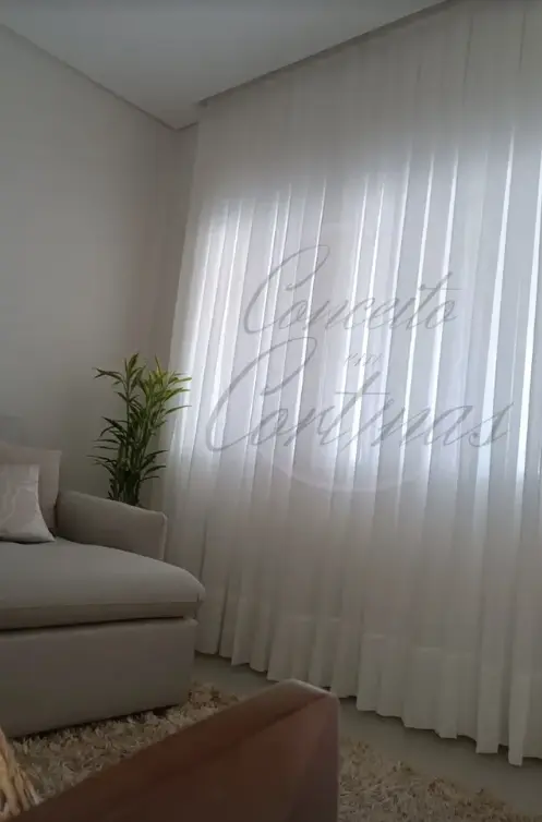 Área de Lazer, Cortina Voil Branco em Joinville, SC